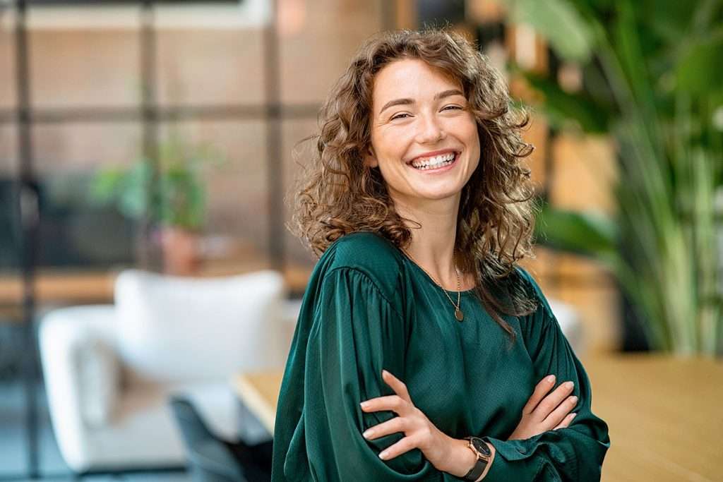 mujer feliz