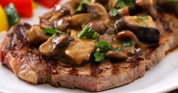 steak de bœuf aux champignons