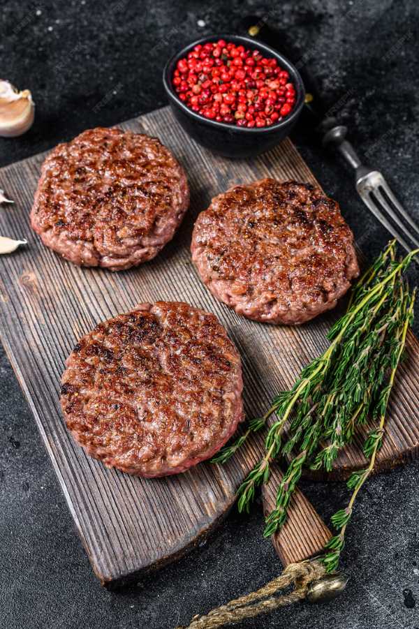 Galettes de viande hachée grillées